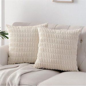 2 Pack Boho Decorative Throw Pillow Covers 18x18 Inch for Living Room Couch Bed
